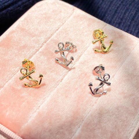 Anchor Stud Earrings