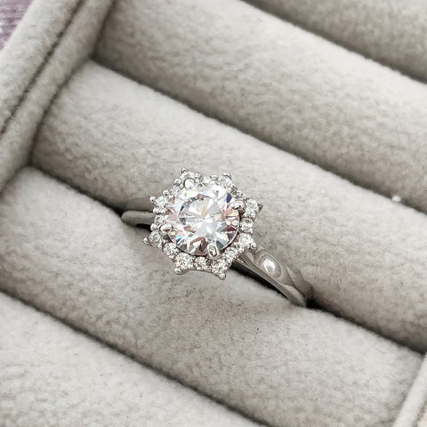 Sunburst Ring Style R1381-01 in Flatlay Display