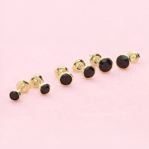 Martini Solitaire Stud Earrings Style E942-01-01, Martini Solitaire Stud Earrings Style E942-01-02 in Flatlay Display