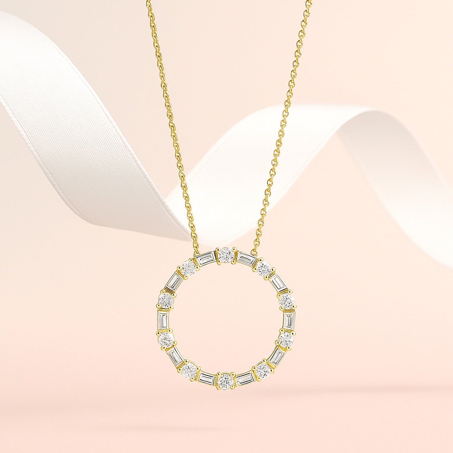 Open Circle Pendant Necklace
