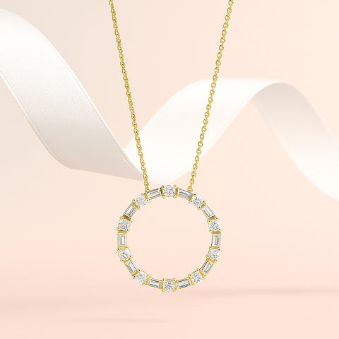 Open Circle Pendant Necklace