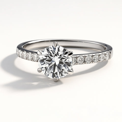 Solitaire with Side Stones Ring