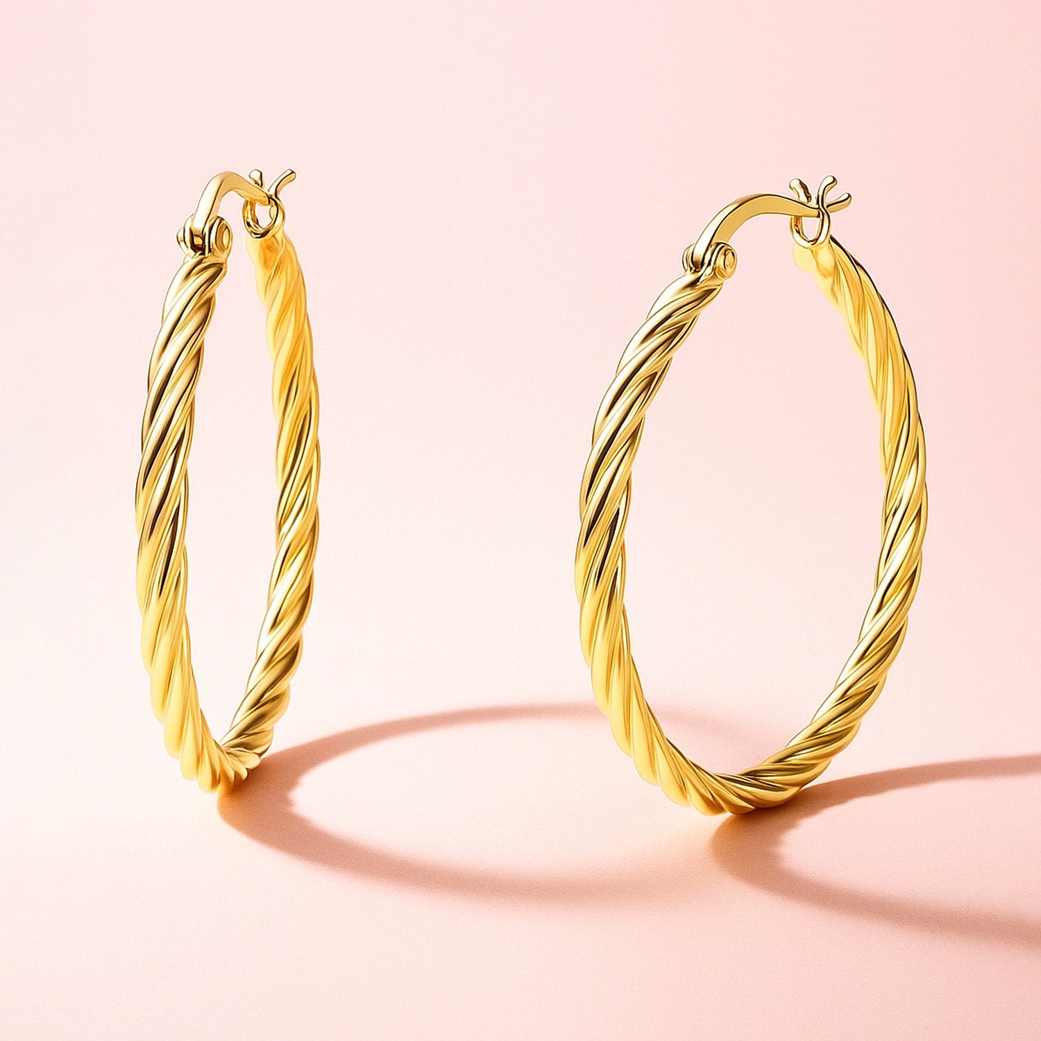 Cable Hoop Earrings