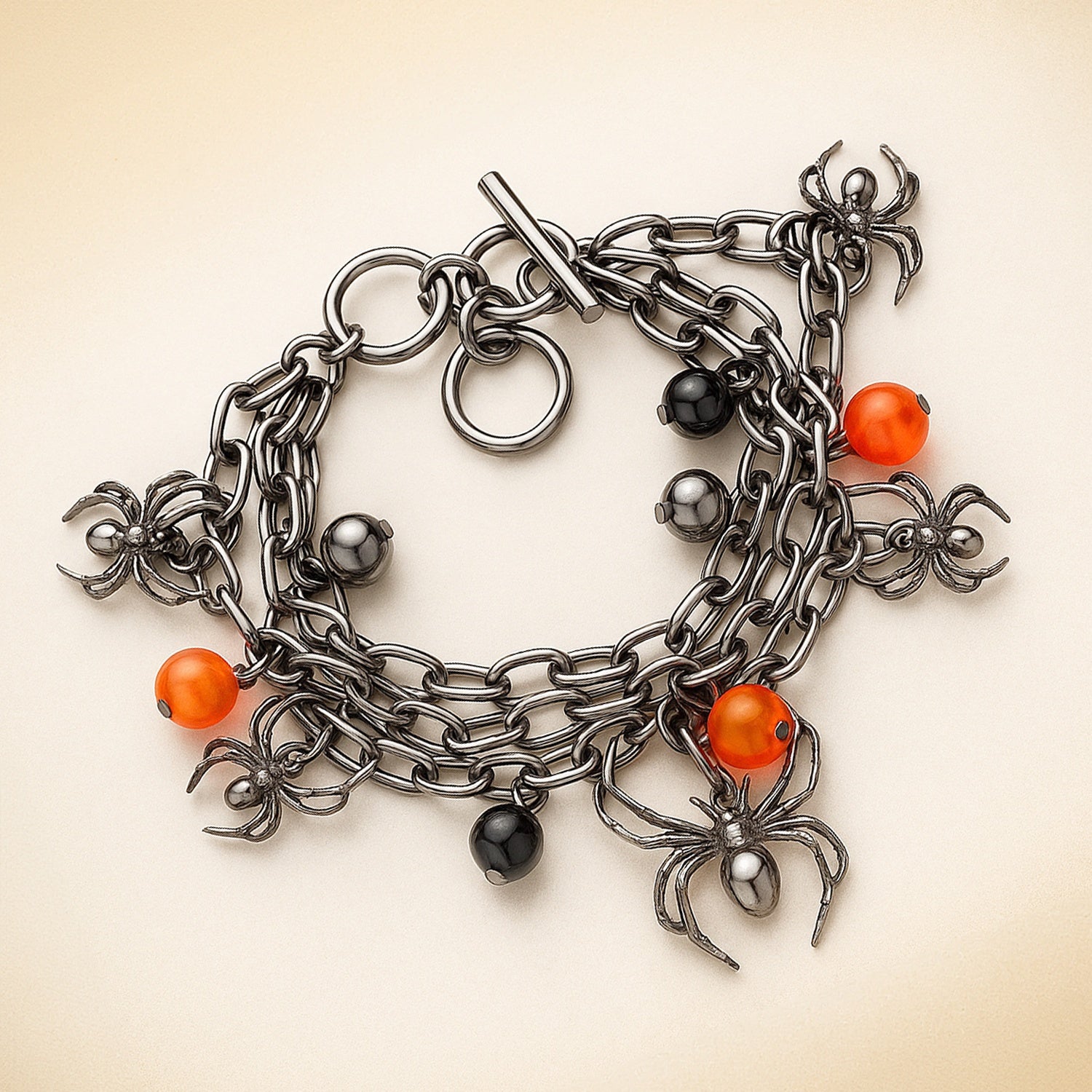 Spider Toggle Charm Bracelet
