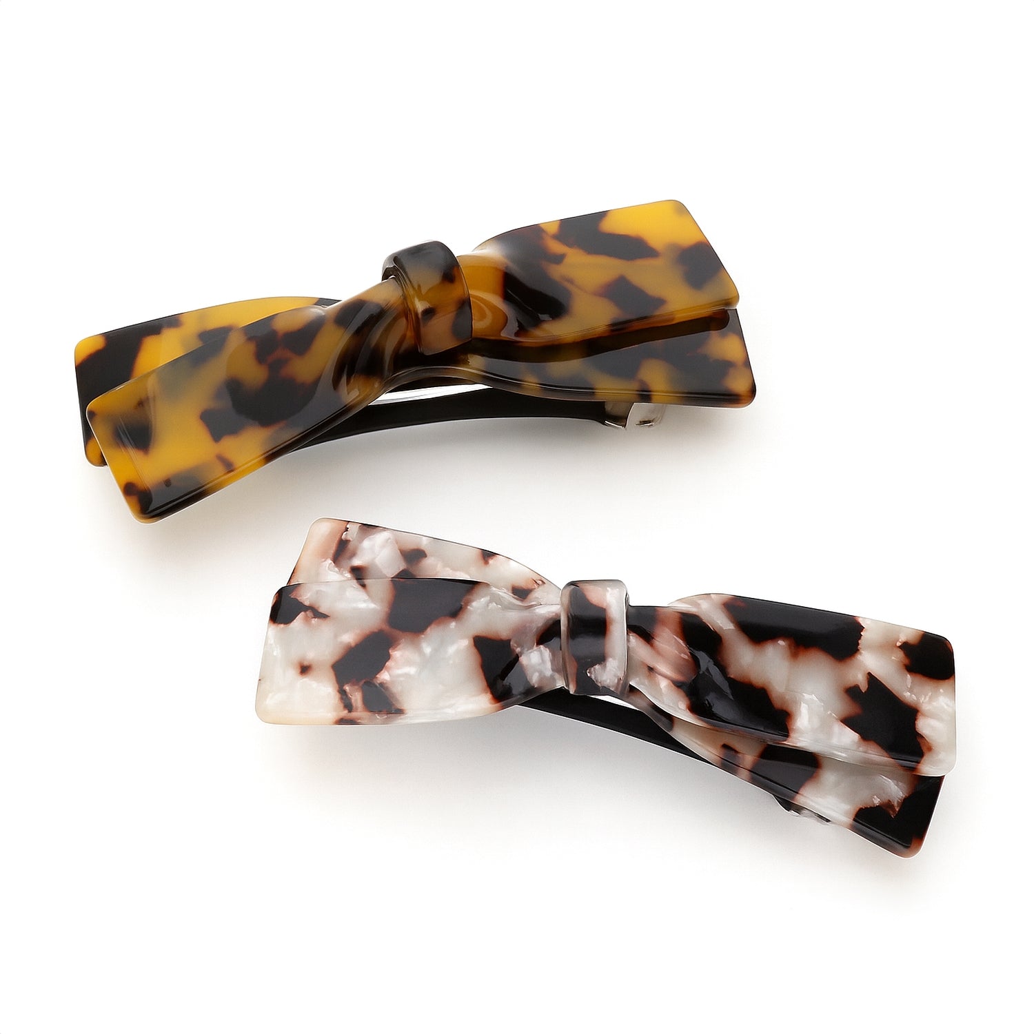 Side view of Bow Tie Hair Barrettes Clips