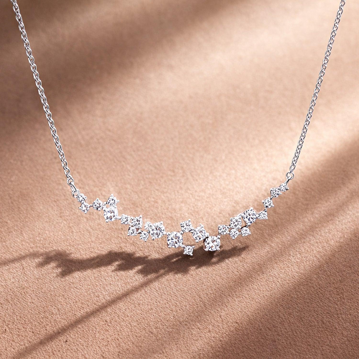 Sterling Silver Cross Milgrain Filigree CZ Chunky Necklace #N1451