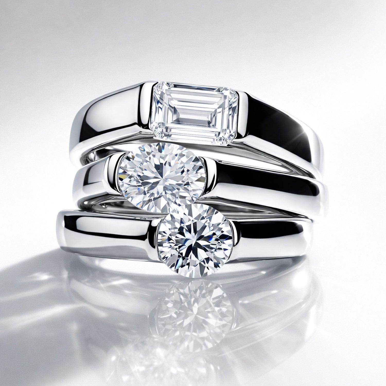 East-West Ring, Solitaire Ring