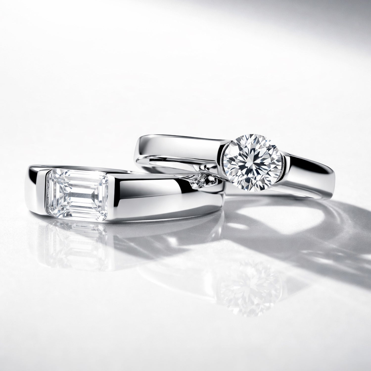 Solitaire 0.8ct Bezel CZ Ring in Sterling Silver