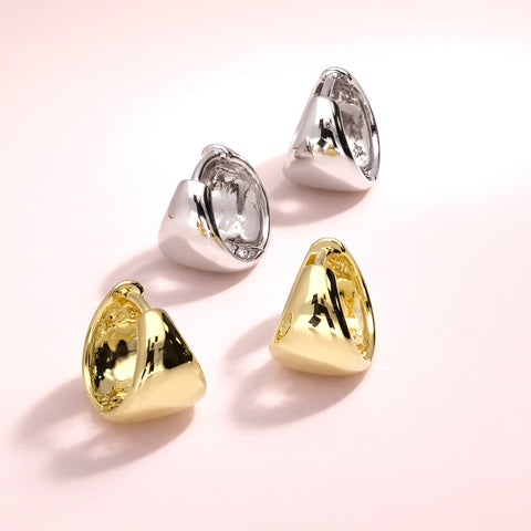 Dome Hoop Huggie Earrings