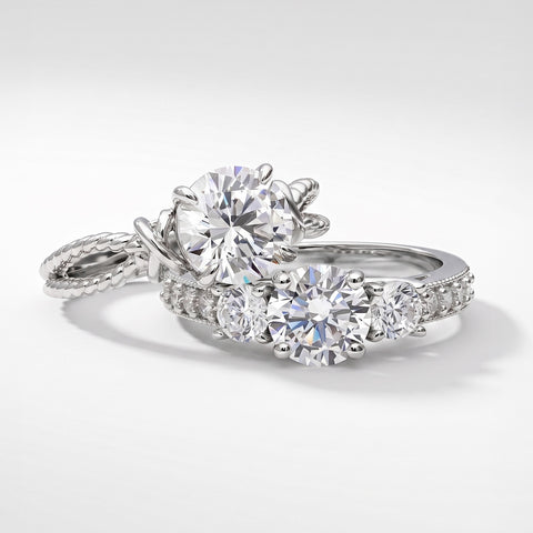3-Stone Ring, Cable Ring