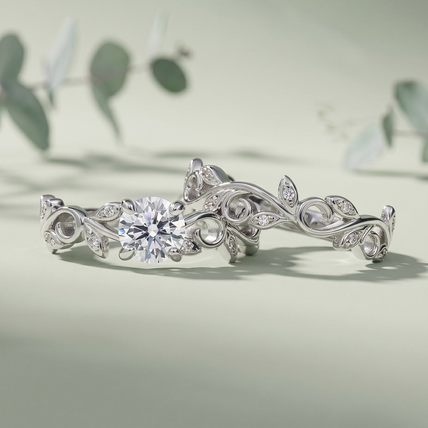 Leaf Ring, Solitaire Ring