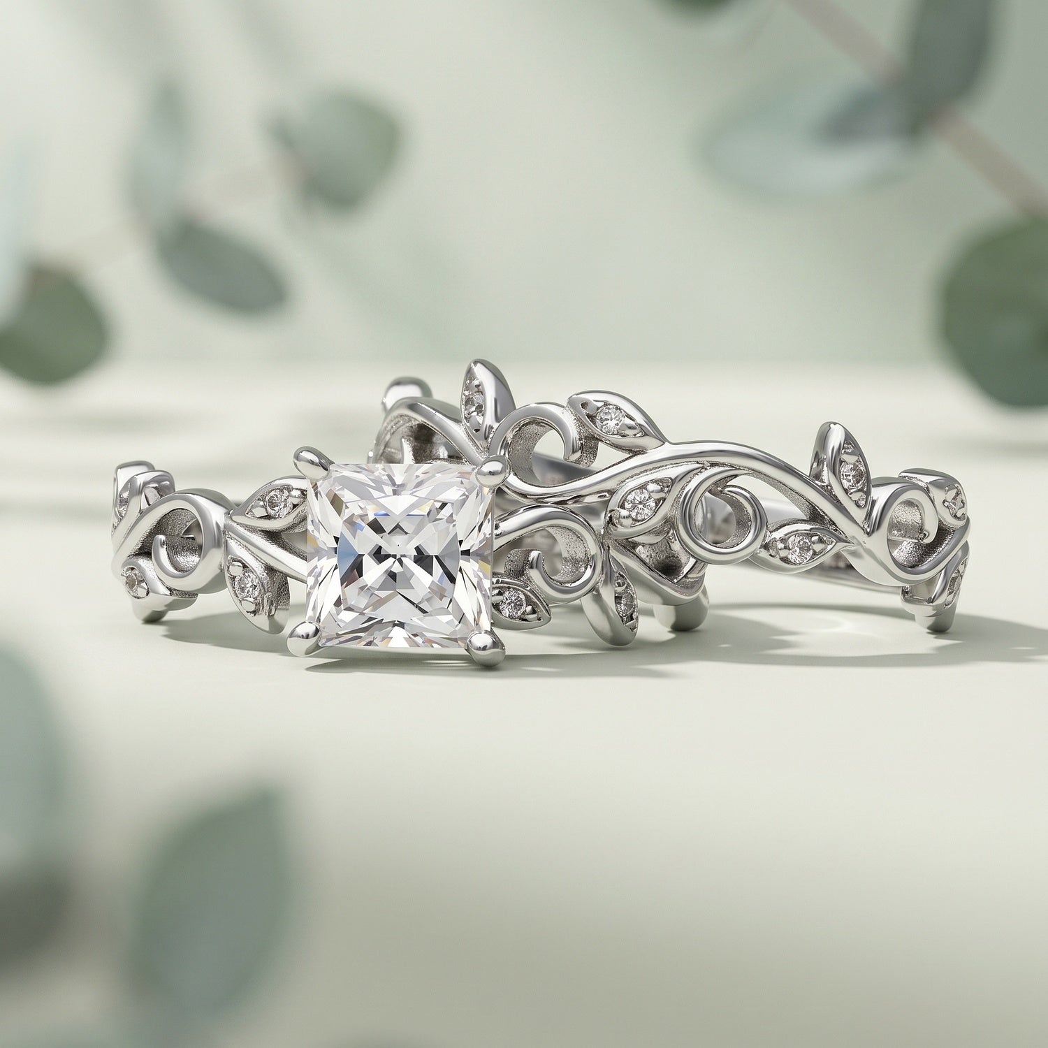 Leaf Ring, Solitaire Ring