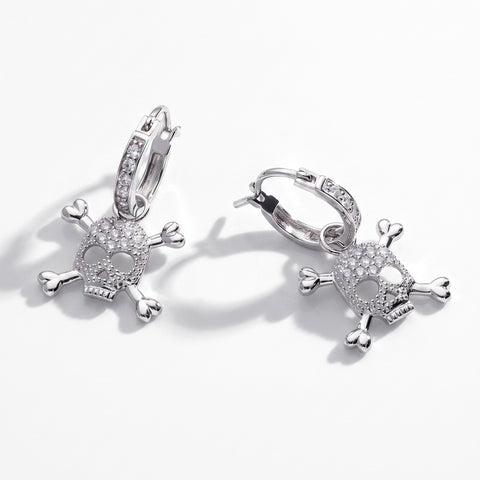 Skull Bones Dangle Earrings