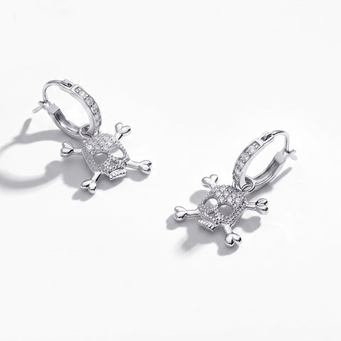Skull Bones Dangle Earrings