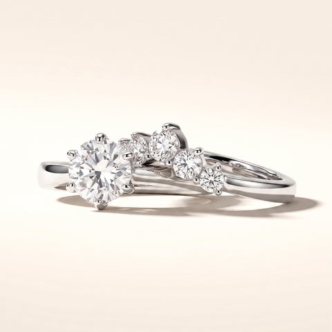 5-Stone Curved Band, Solitaire Ring