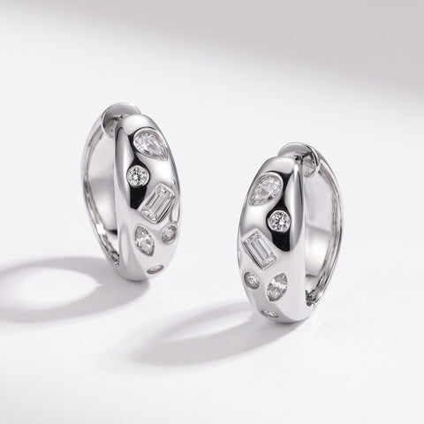 Dome Hoop Earrings Style E1855-01