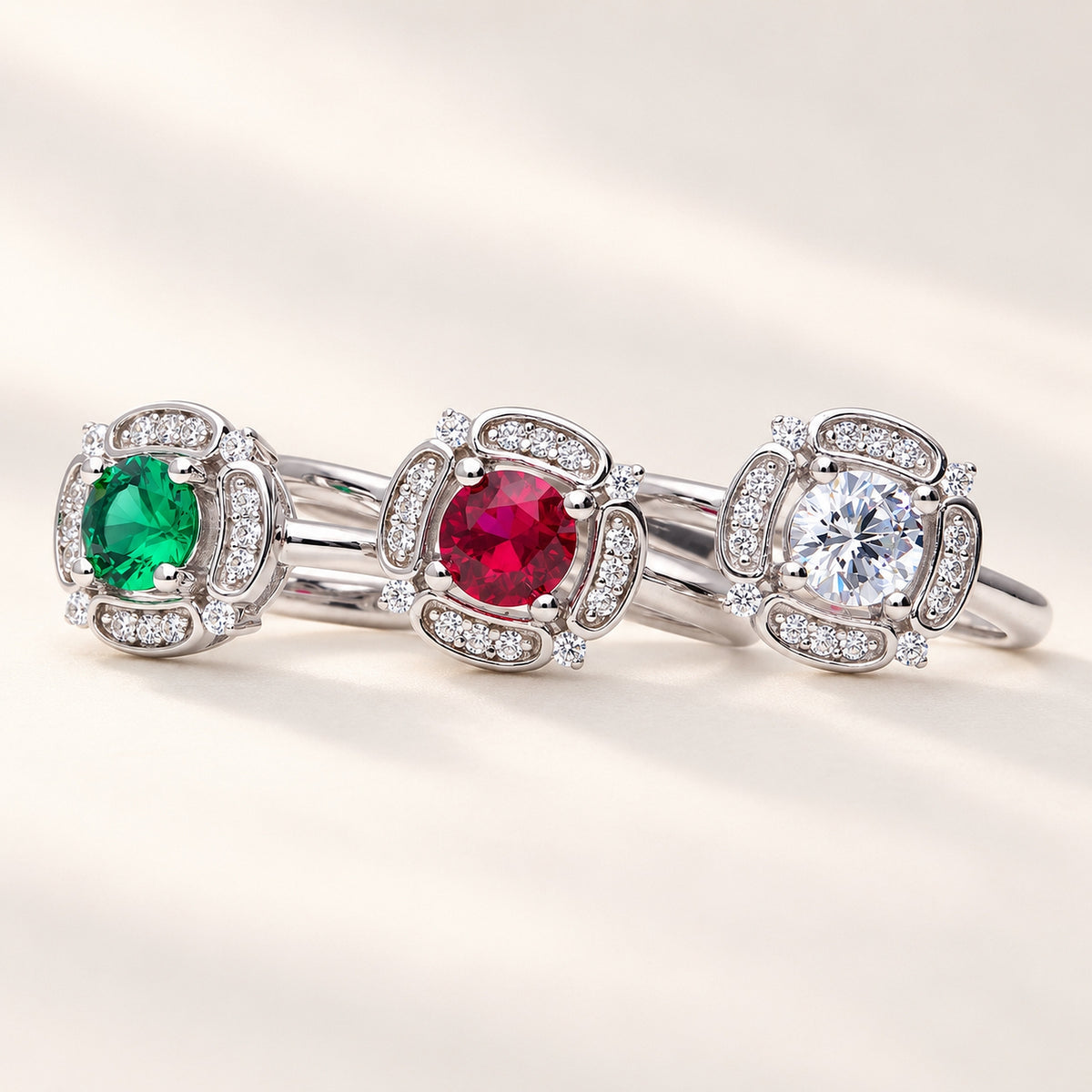 Halo Ring Style R1876-01, Halo Ring Style R1876-02
