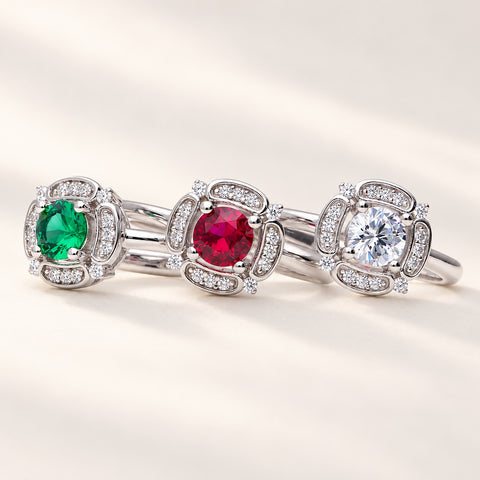 Halo Ring Style R1876-01, Halo Ring Style R1876-02