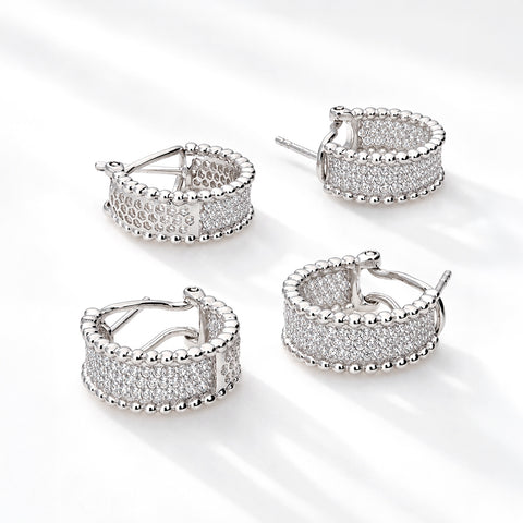 Bead Hoop Earrings Style E1404-01