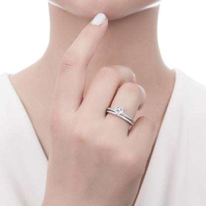 Pave CZ Eternity Ring in Sterling Silver