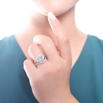 Pave CZ Eternity Ring in Sterling Silver