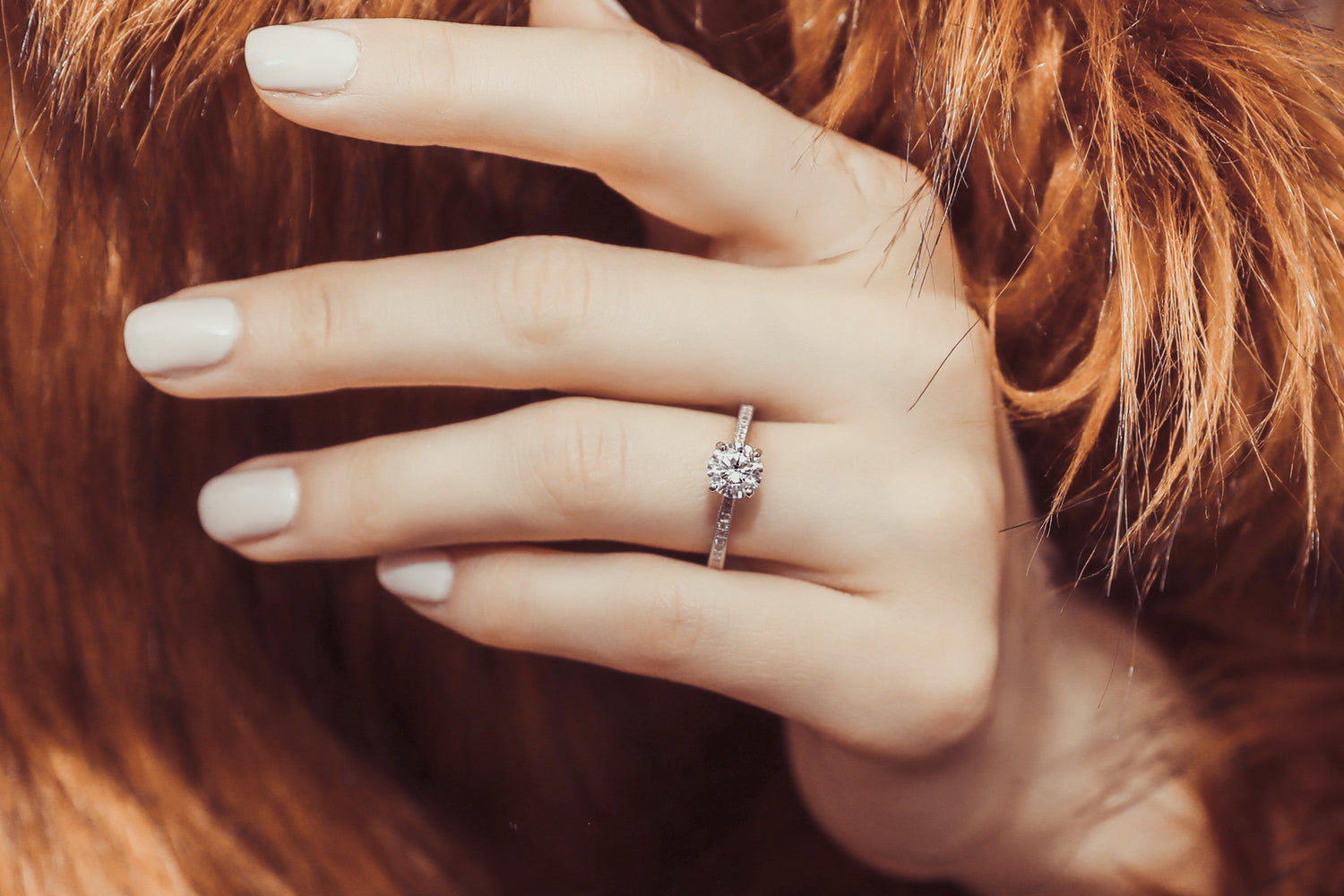 5. Petite Pave Engagement Ring