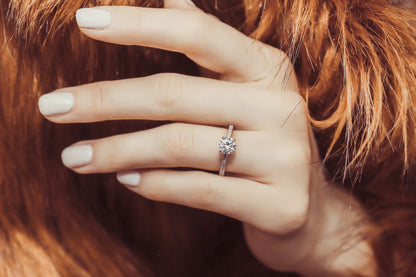 5. Petite Pave Engagement Ring