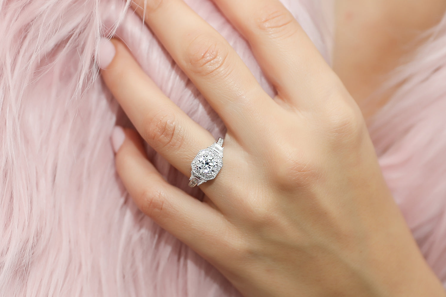 3. Modern Art Deco Engagement Ring