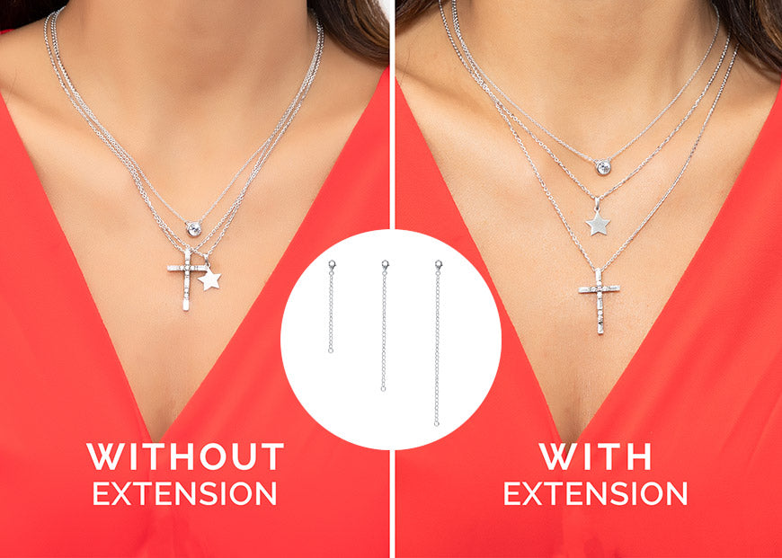 use chain extension for layering necklaces