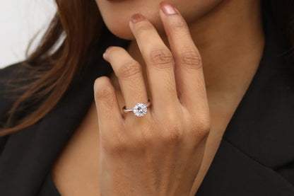 Solitaire 2ct CZ Ring in Sterling Silver