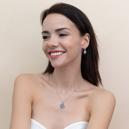 Navette Halo Art Deco Milgrain CZ Earrings in Sterling Silver