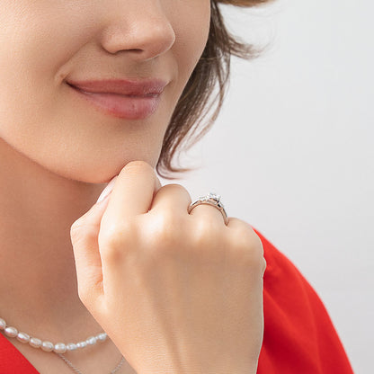 Art Deco CZ Ring in Sterling Silver