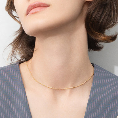 Adjustable Slider Rolo Chain Necklace in Sterling Silver, 2-Piece