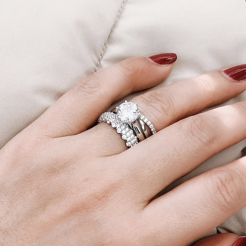 Cluster Eternity Ring Style R1878-01, Solitaire Ring Style R1243-05