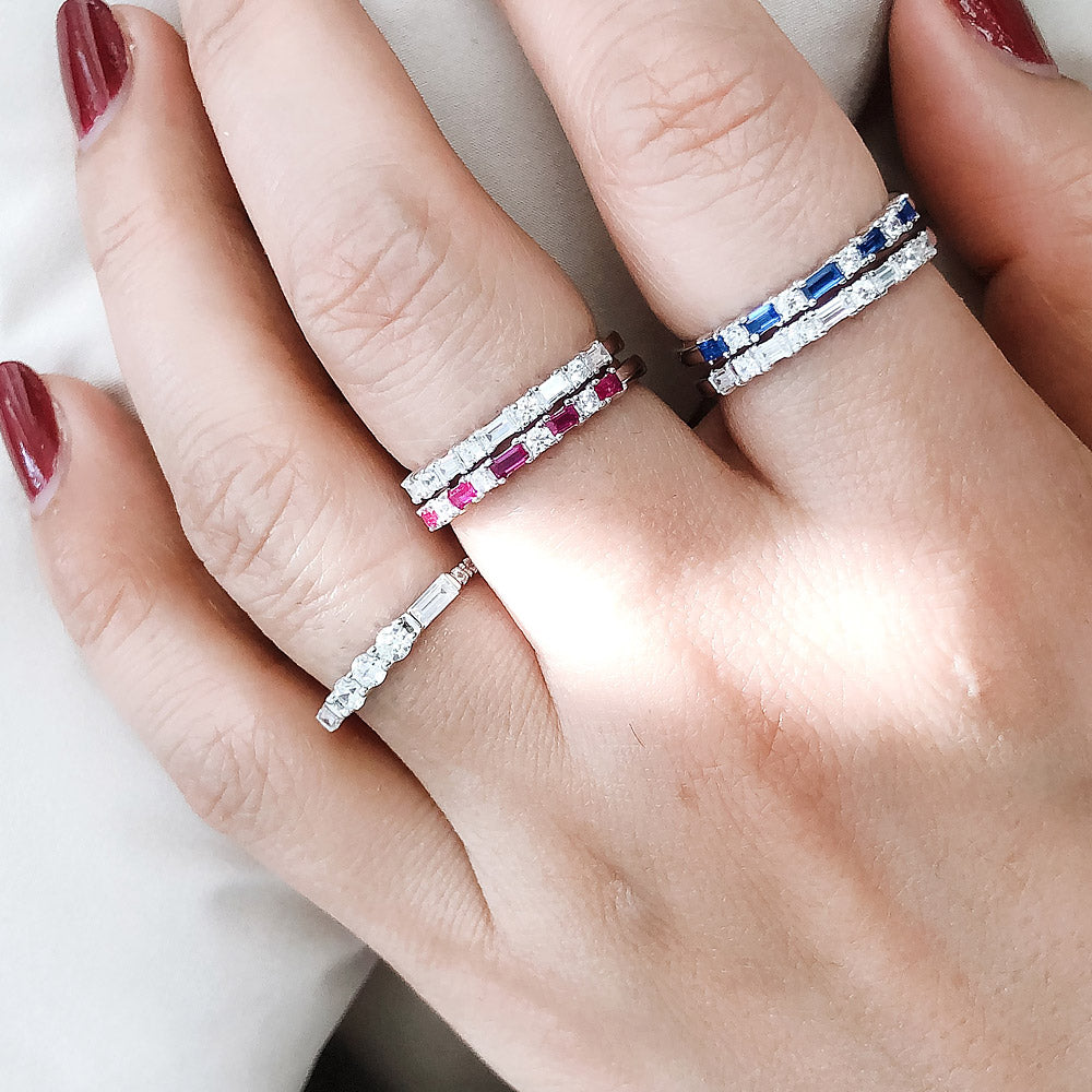 925 Sterling Silver Ladies Cubic Zirconia Ring J-U Sizes - Gift Boxed 925 Sterling Silver Ladies Cubic Zirconia Ring J-U Sizes - Gift Boxed