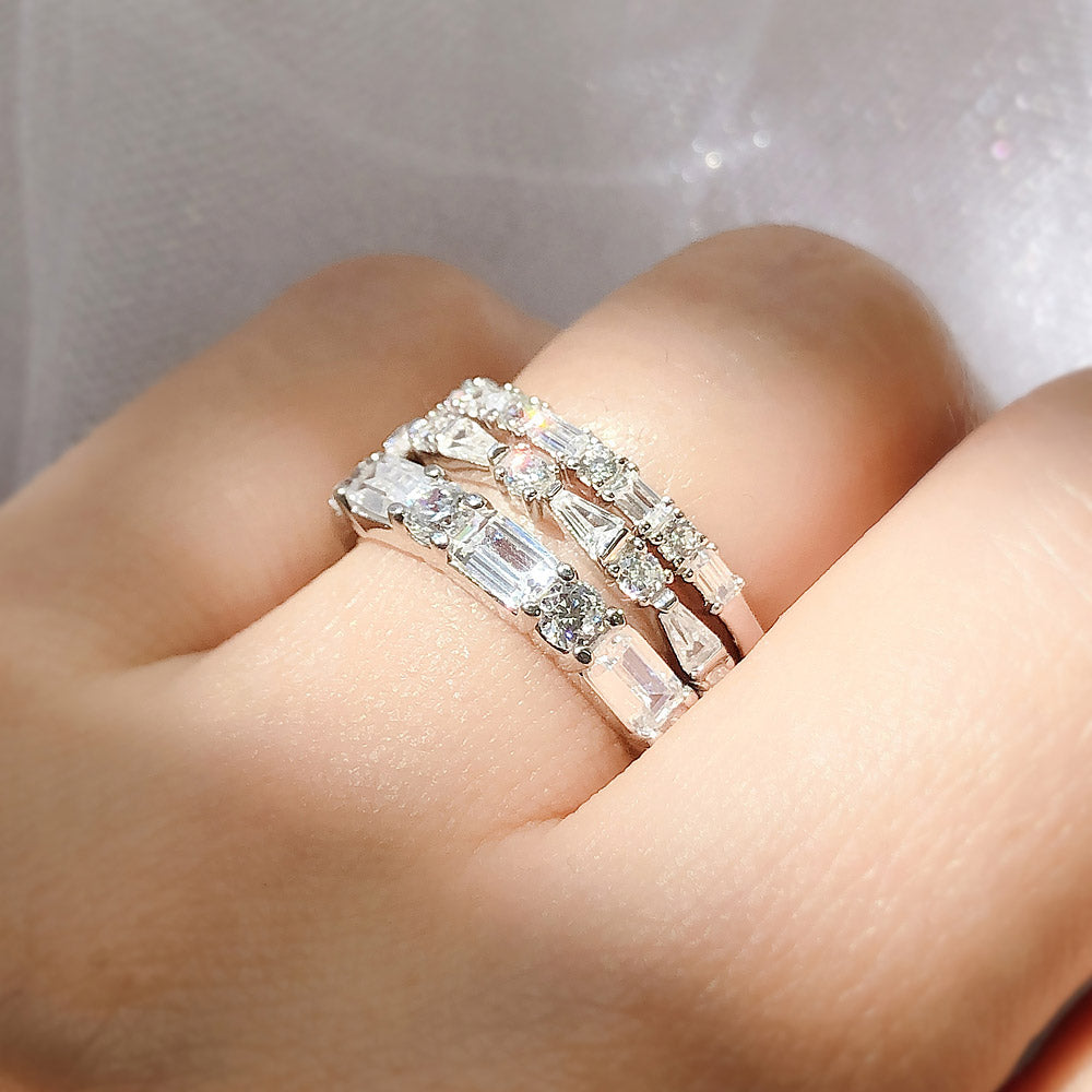 Art Deco Half Eternity Ring Style R1490-B, Art Deco Half Eternity Ring Style R1886-B