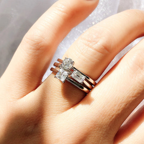 Model Wearing Solitaire Ring
