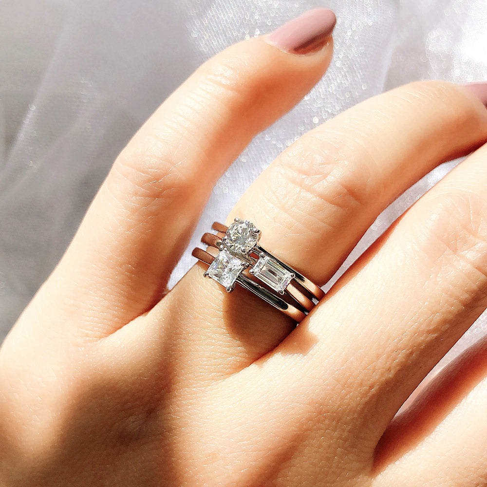 Model Wearing Solitaire Ring
