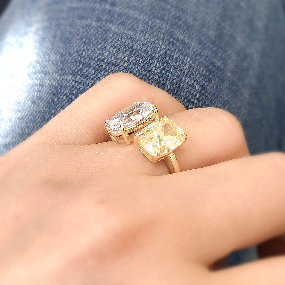 Model Wearing Open Ring