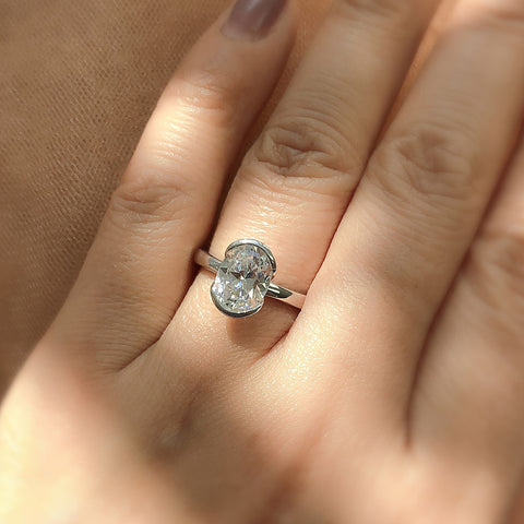 Model Wearing Solitaire Ring