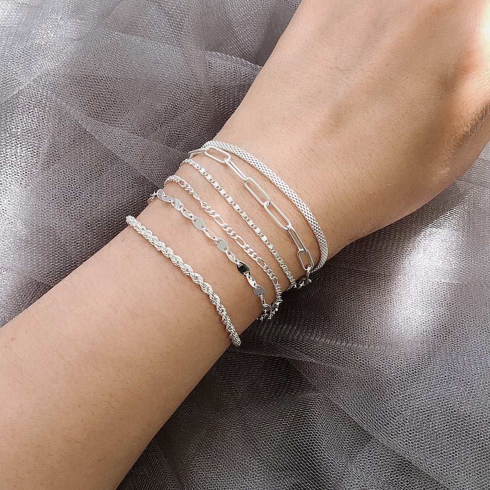 Chain Bracelet Style B410-01, Link Bracelet Style B411-01