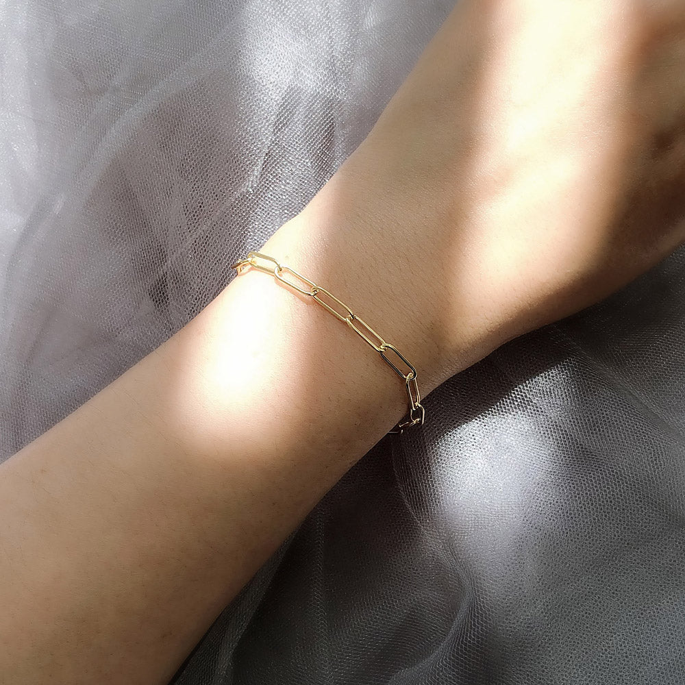 Paperclip Chain Bracelet Style B414-02