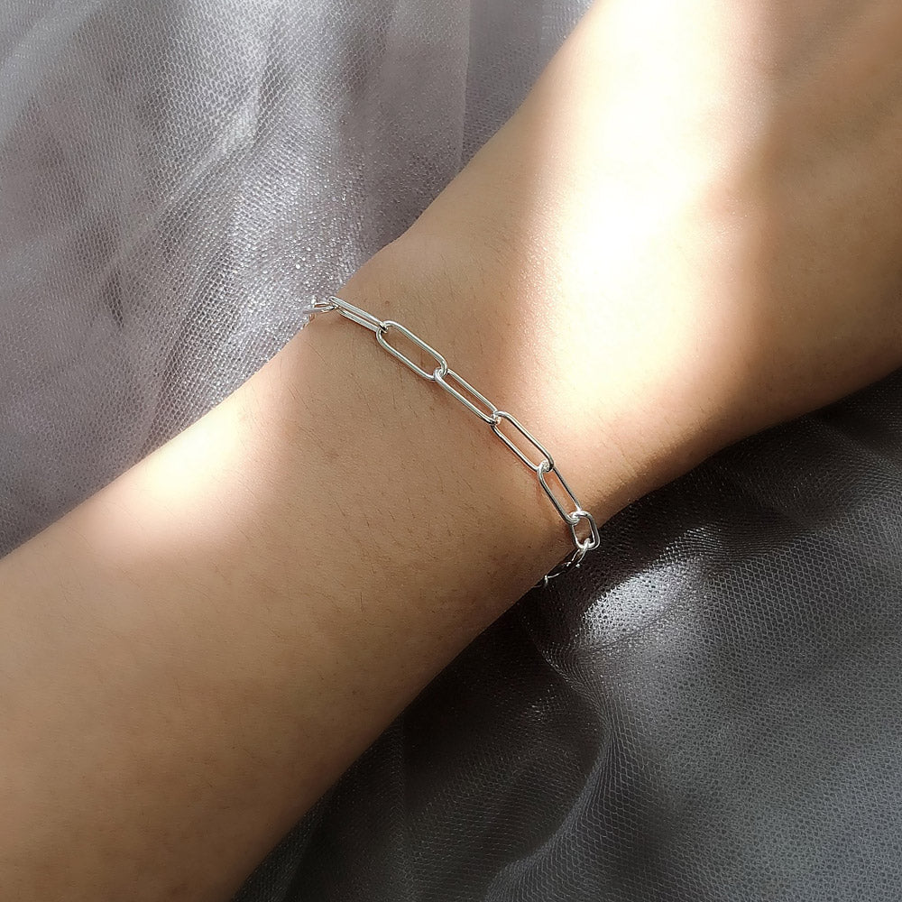 Paperclip Chain Bracelet Style B414-01