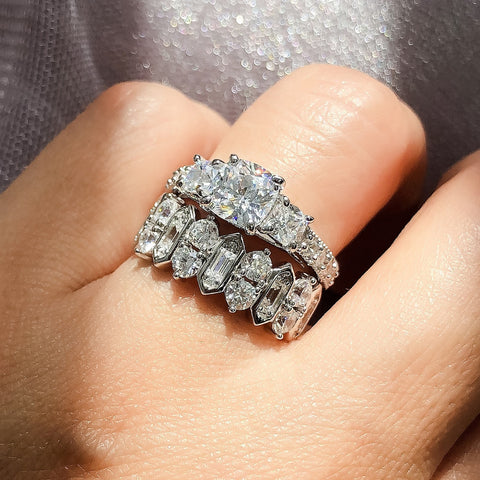 3-Stone Ring Style R1161-01, Cluster Band Ring Style R1860-01