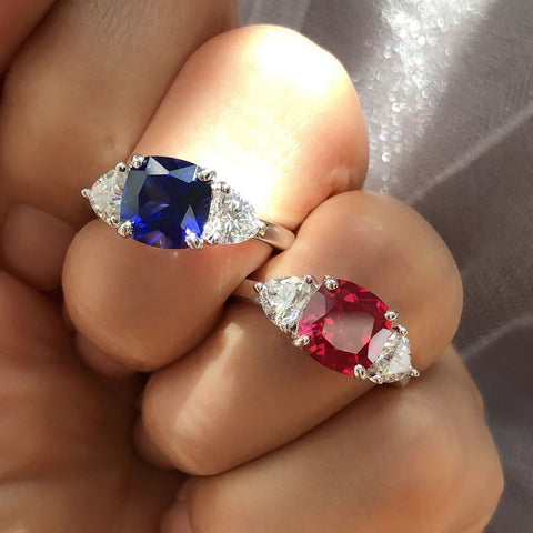 3-Stone Ring Style R681, 3-Stone Ring Style R681-SP