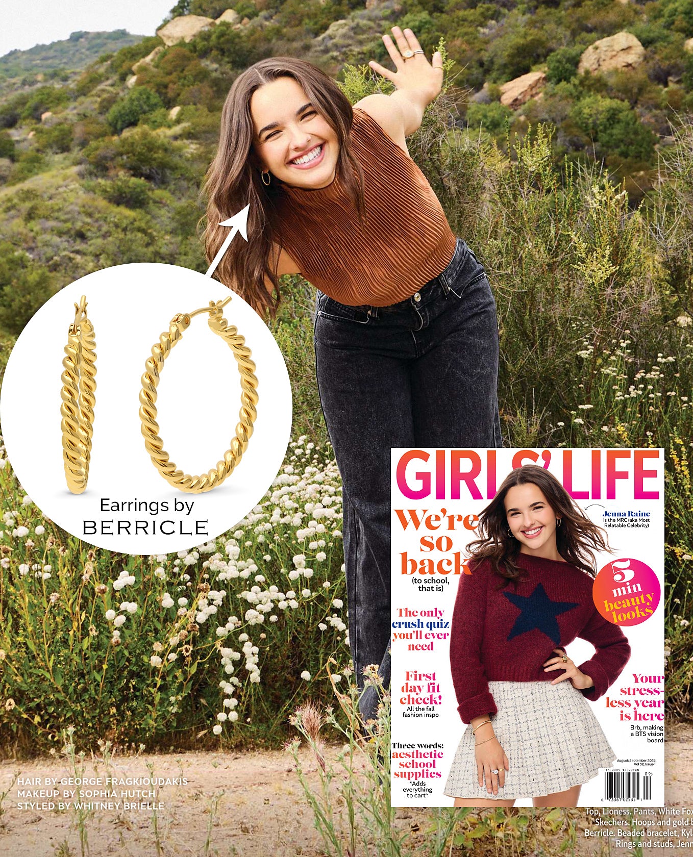 Article Features Cable Hoop Earrings