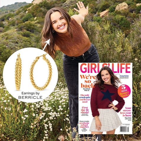 Article Features Cable Hoop Earrings