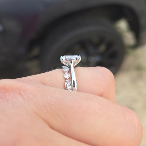 Model Wearing Solitaire Ring