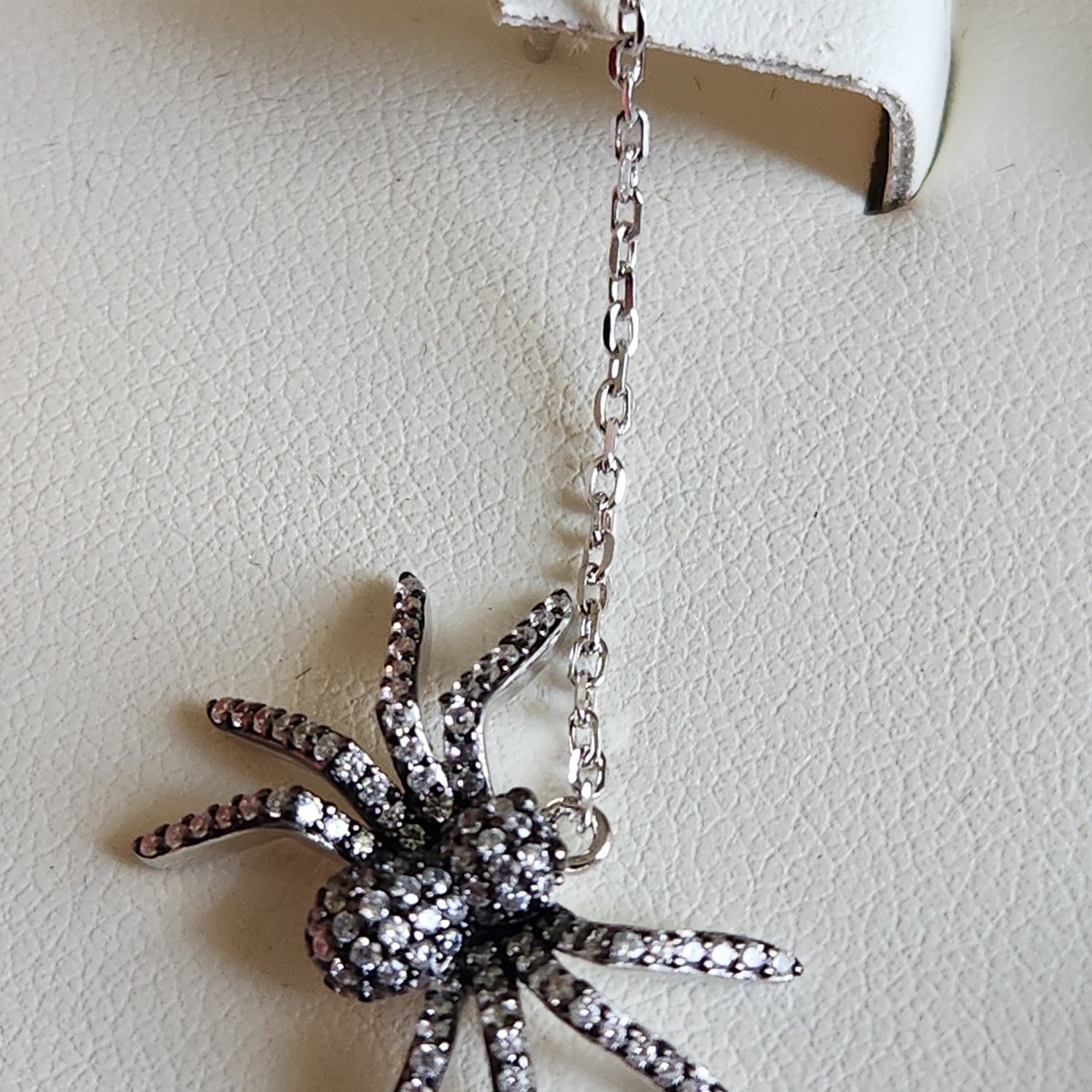 Model Wearing Spider Dangle Earrings