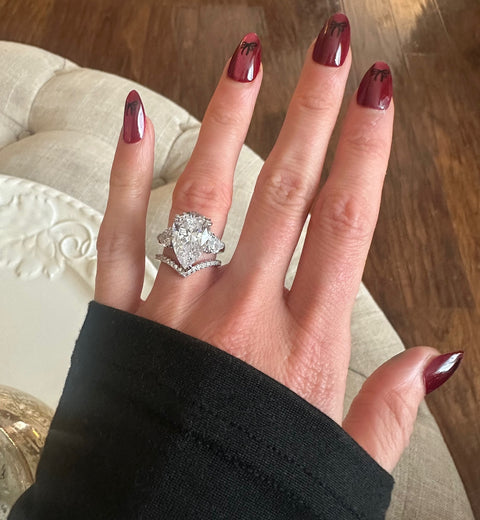 Model Wearing 3-Stone Ring